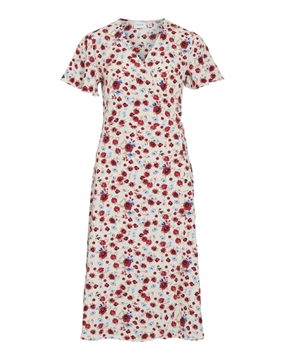 Vila - VILovie Wrap Midi Kjole - Birch